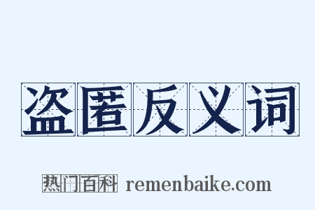 盗匿反义词是什么意思的图片
